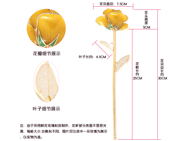 黄色金叶子单枝花